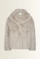 Jasje van langharige faux fur met sjaalkraag MAURA