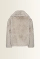 Jasje van langharige faux fur met sjaalkraag MAURA