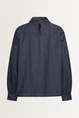 Jeansblouse met strikdetail