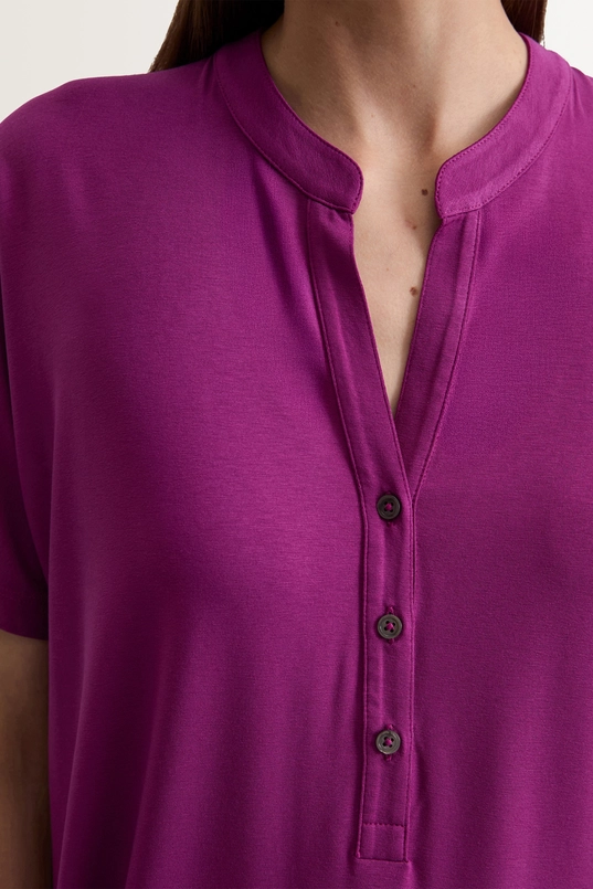 Jersey blouse met knoopsluiting Marc O'Polo