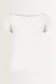 Jersey boothals top korte mouw