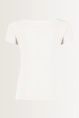 Jersey boothals top korte mouw