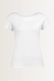 Jersey boothals top korte mouw