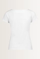 Jersey boothals top korte mouw