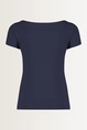 Jersey boothals top korte mouw