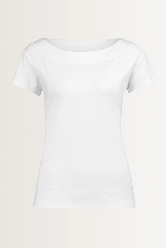 Jersey boothals top korte mouw