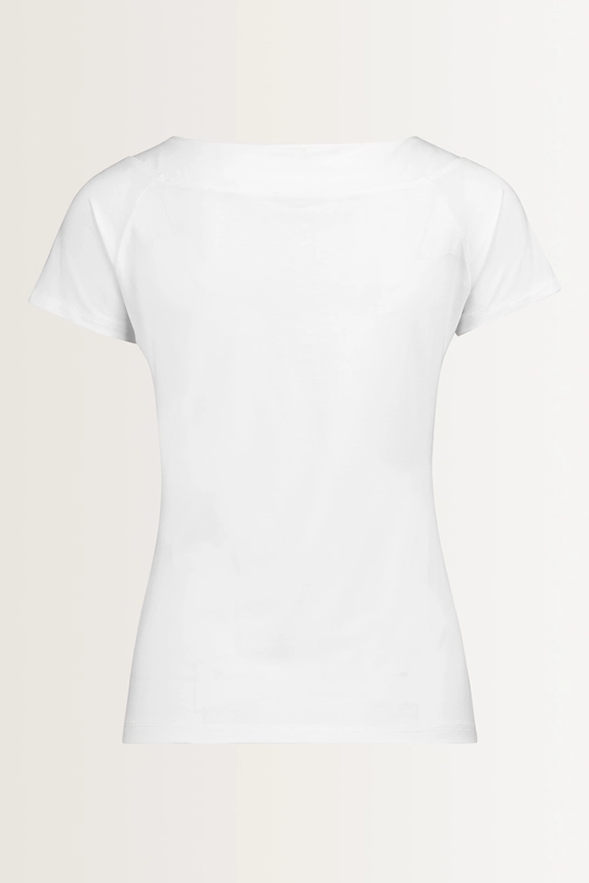 Jersey boothals top korte mouw