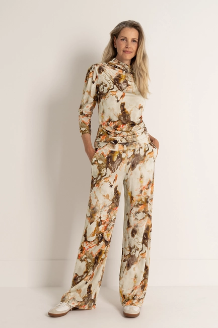 Jersey broek marmerprint