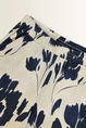 Jersey broek met aquarel bloemenprint