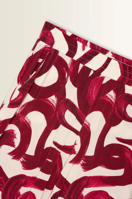 Jersey broek met penseelstreekdessin