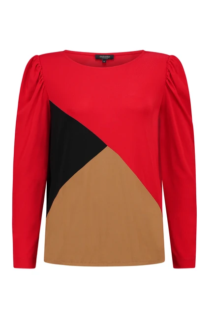 Jersey colourblock top