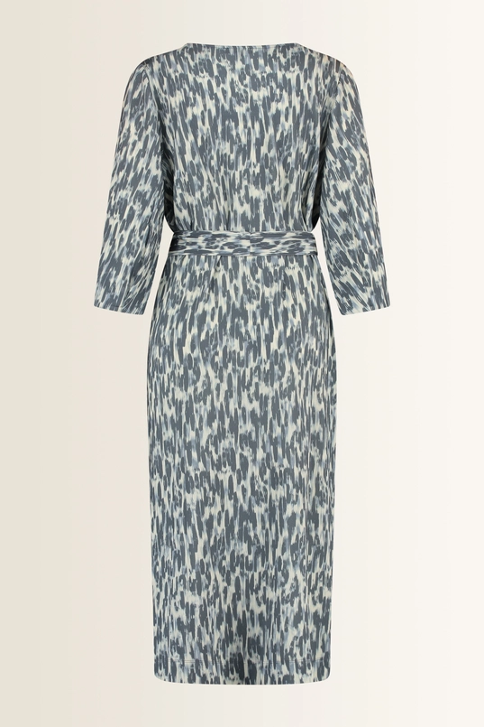 Jersey dress vi el all over blue tone print slinky