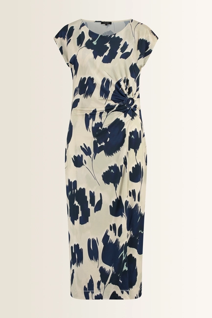 Jersey jurk met aquarel bloemenprint