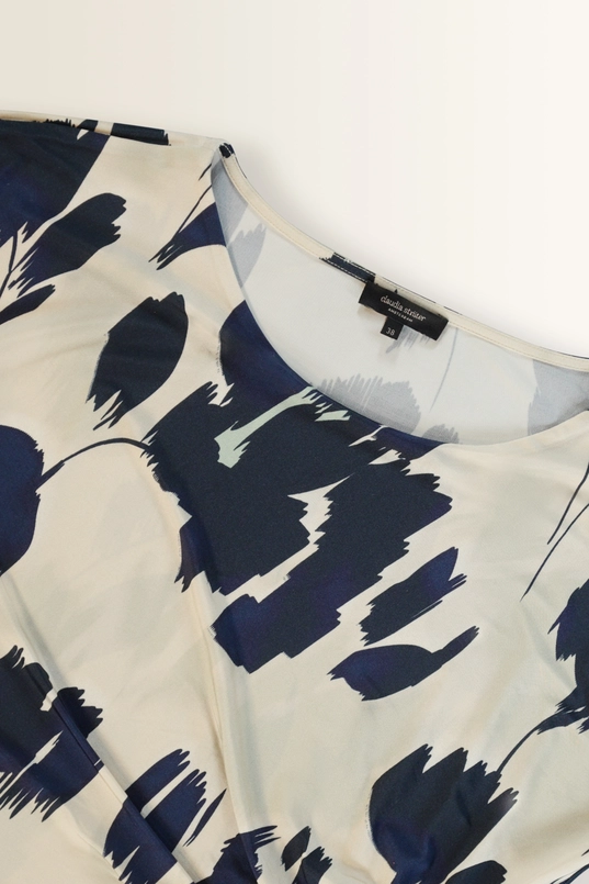 Jersey jurk met aquarel bloemenprint