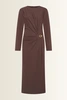 Jersey jurk met brochedetail