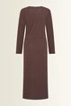 Jersey jurk met brochedetail