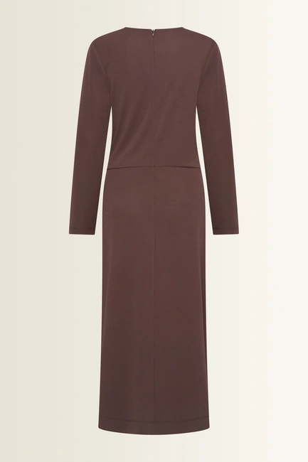 Jersey jurk met brochedetail