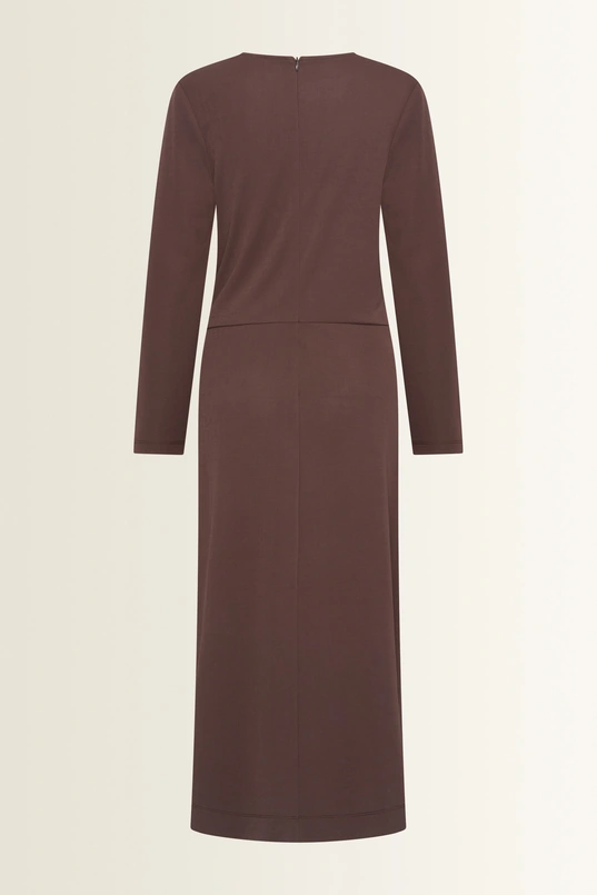Jersey jurk met brochedetail