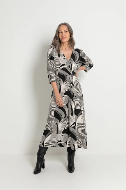 Jersey jurk met print