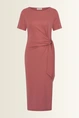 Jersey jurk met tailleaccent
