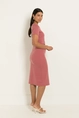 Jersey jurk met tailleaccent