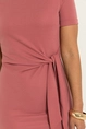 Jersey jurk met tailleaccent