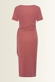 Jersey jurk met tailleaccent