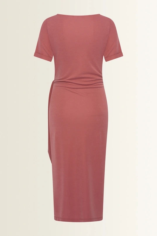 Jersey jurk met tailleaccent