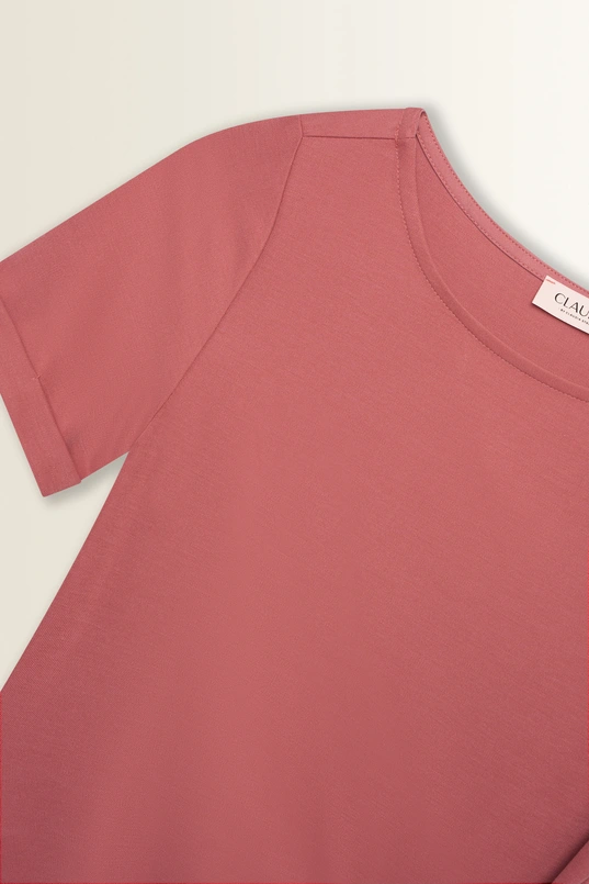 Jersey jurk met tailleaccent