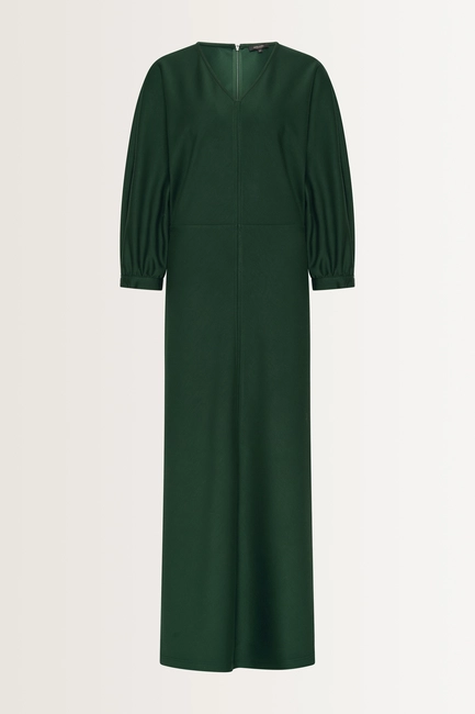 Jersey jurk met vleermuismouwen