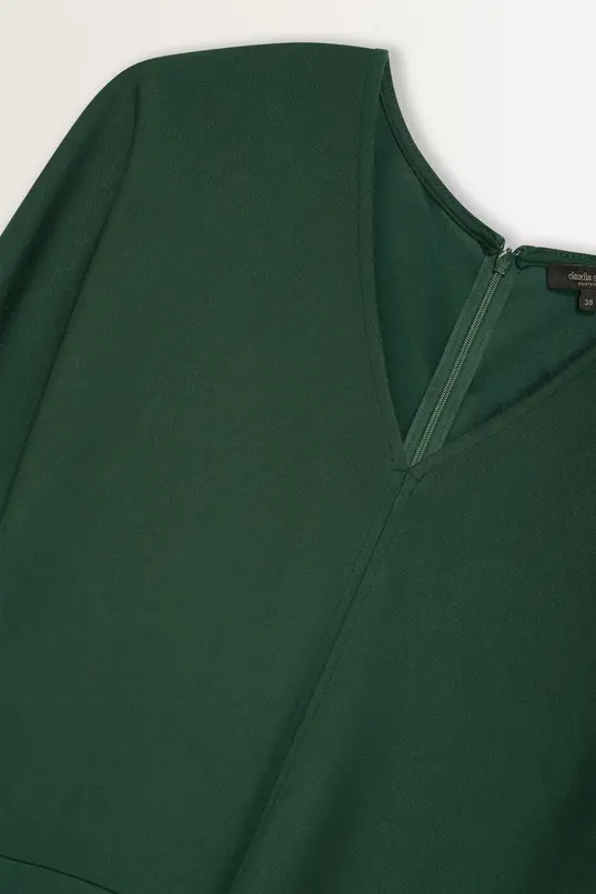 Jersey jurk met vleermuismouwen