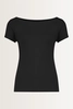Jersey off-shoulder top