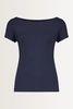 Jersey off-shoulder top