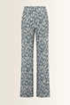 Jersey pants all over blue tone print slinky