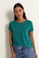 Jersey T-shirt met boxy fit