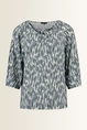 Jersey top allover print blue tones slinky