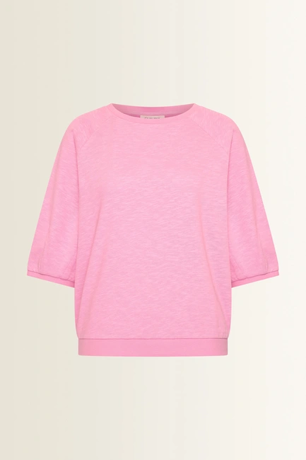 Jersey top geplooide mouwen