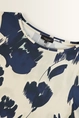 Jersey top met aquarel bloemenprint