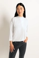 Jersey top met col