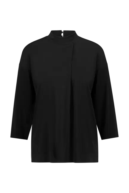 Jersey top met col