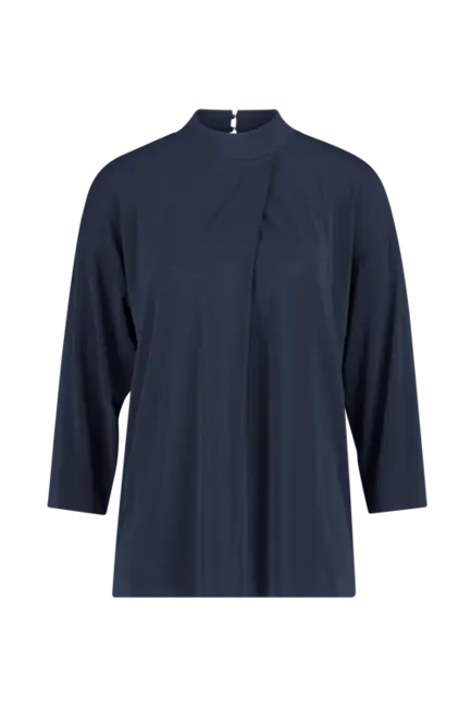 Jersey top met col