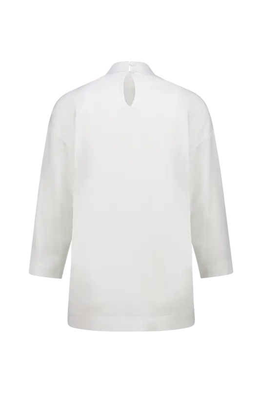 Jersey top met col