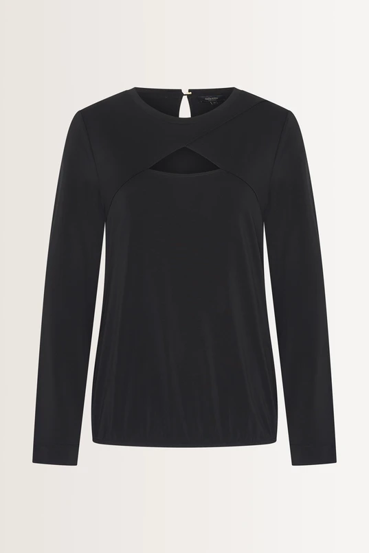 Jersey top met cut-out detail
