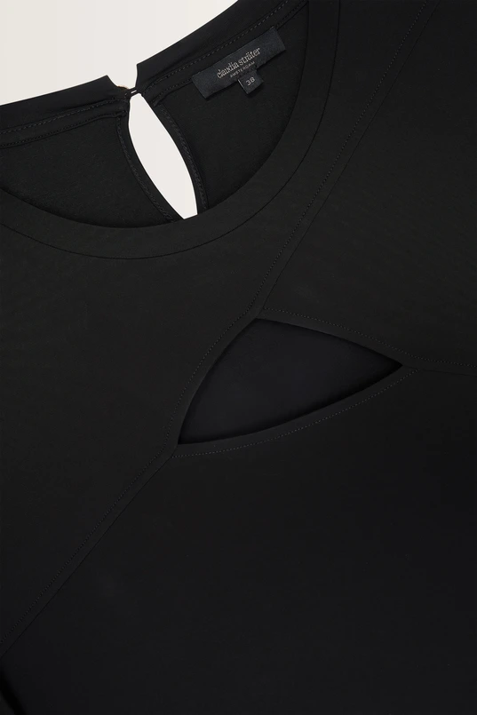 Jersey top met cut-out detail