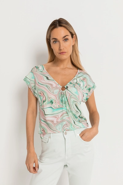 Jersey top met dessin
