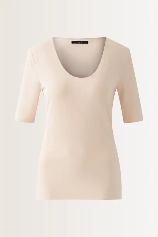 Jersey top met diepe hals OUI