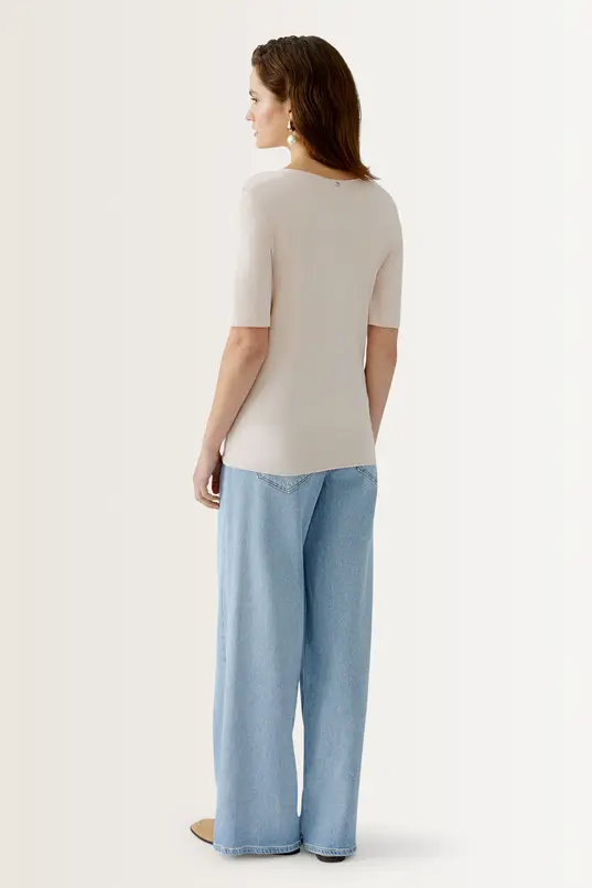 Jersey top met diepe hals OUI