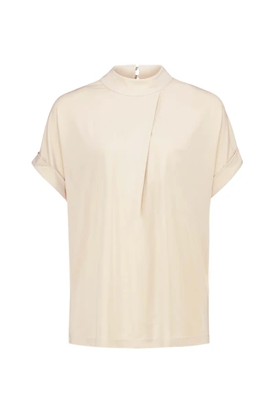 Jersey top met plooi
