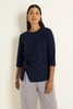 Jersey top met plooidetail en split