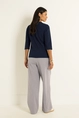 Jersey top met plooidetail en split